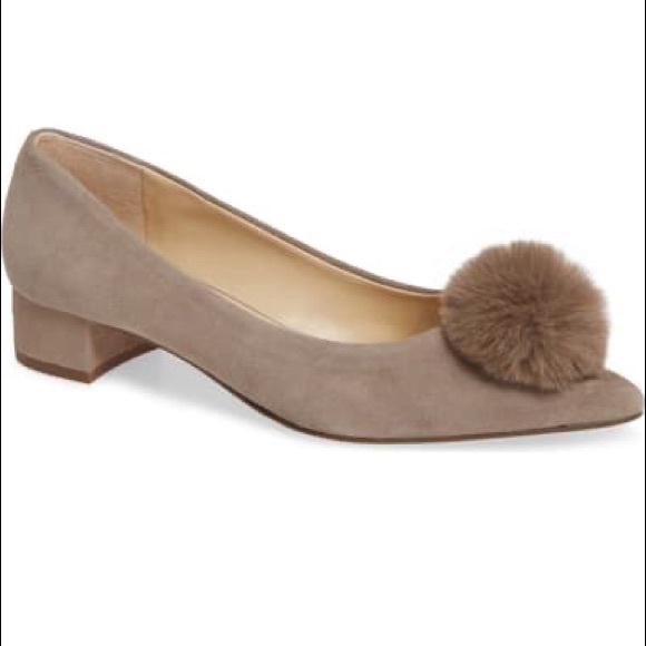 Sole Society Shoes - NWT Sole Society Mirem Faux Fur Pom Pump